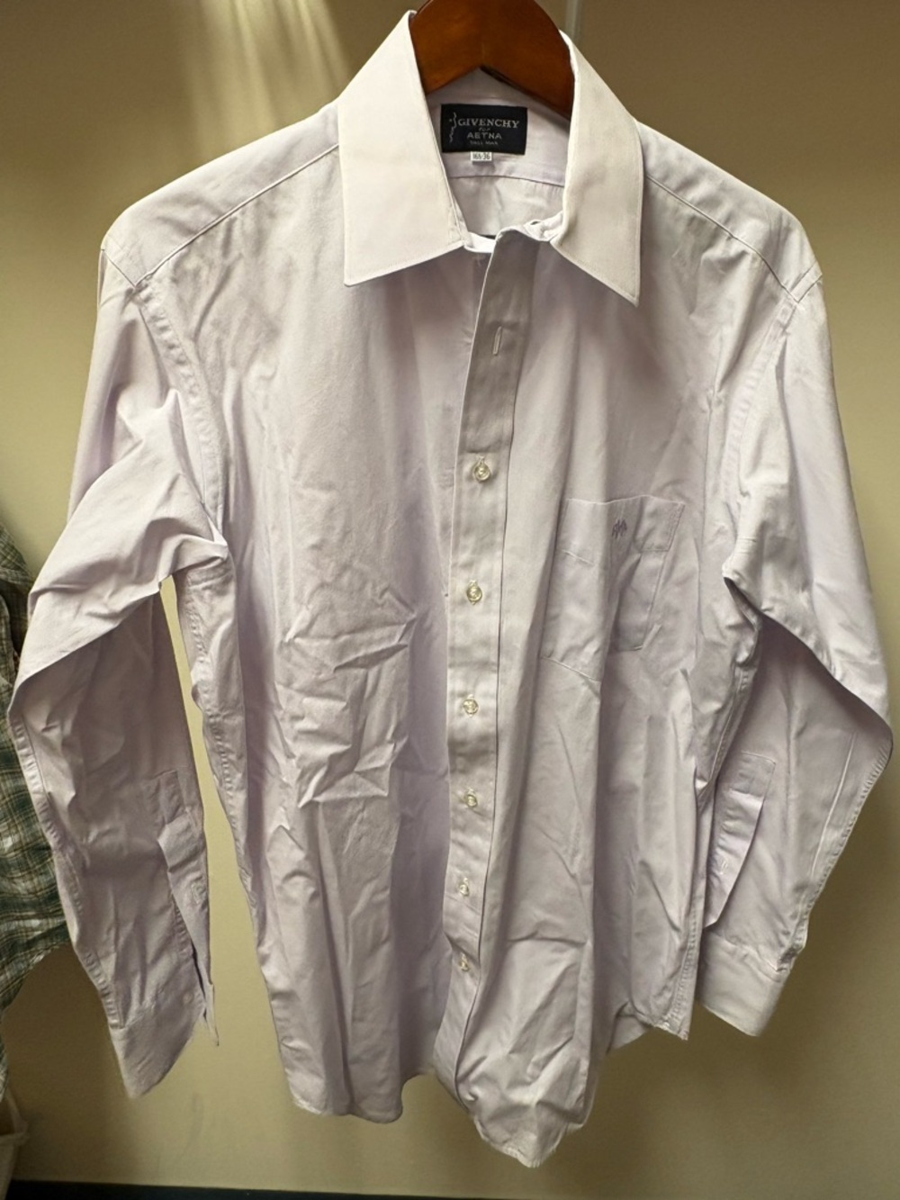 Vintage Givenchy For Aetna Purple Men’s Size 16 1/2-36 Long Sleeve Dress Shirt